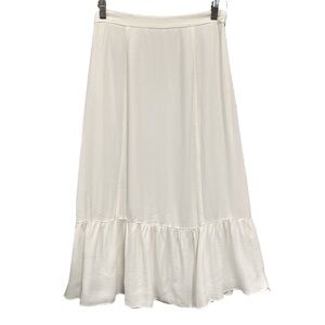 Aritzia Wilfred Peplum ruffle skirt Size 2 White Soft Girl Clean Girl Romantic
